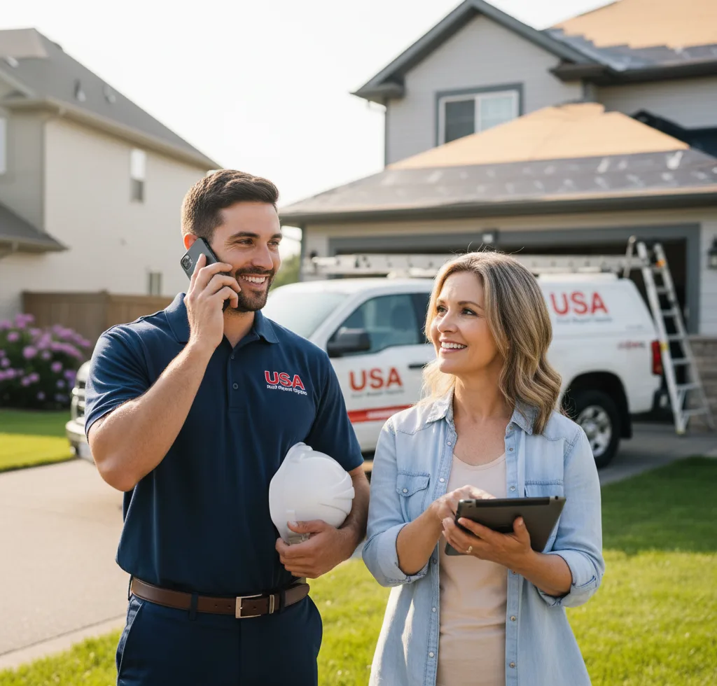 USA Roof Repair Experts customer support in Delavan